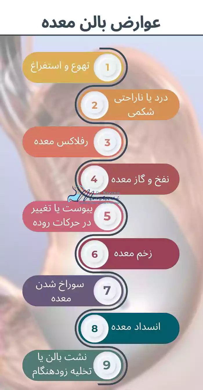 عوارض بالن معده برای لاغری